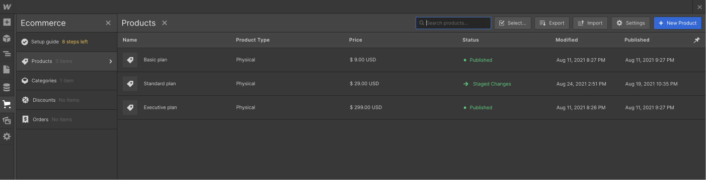 eCommerce Collection - Fintech X Webflow Template