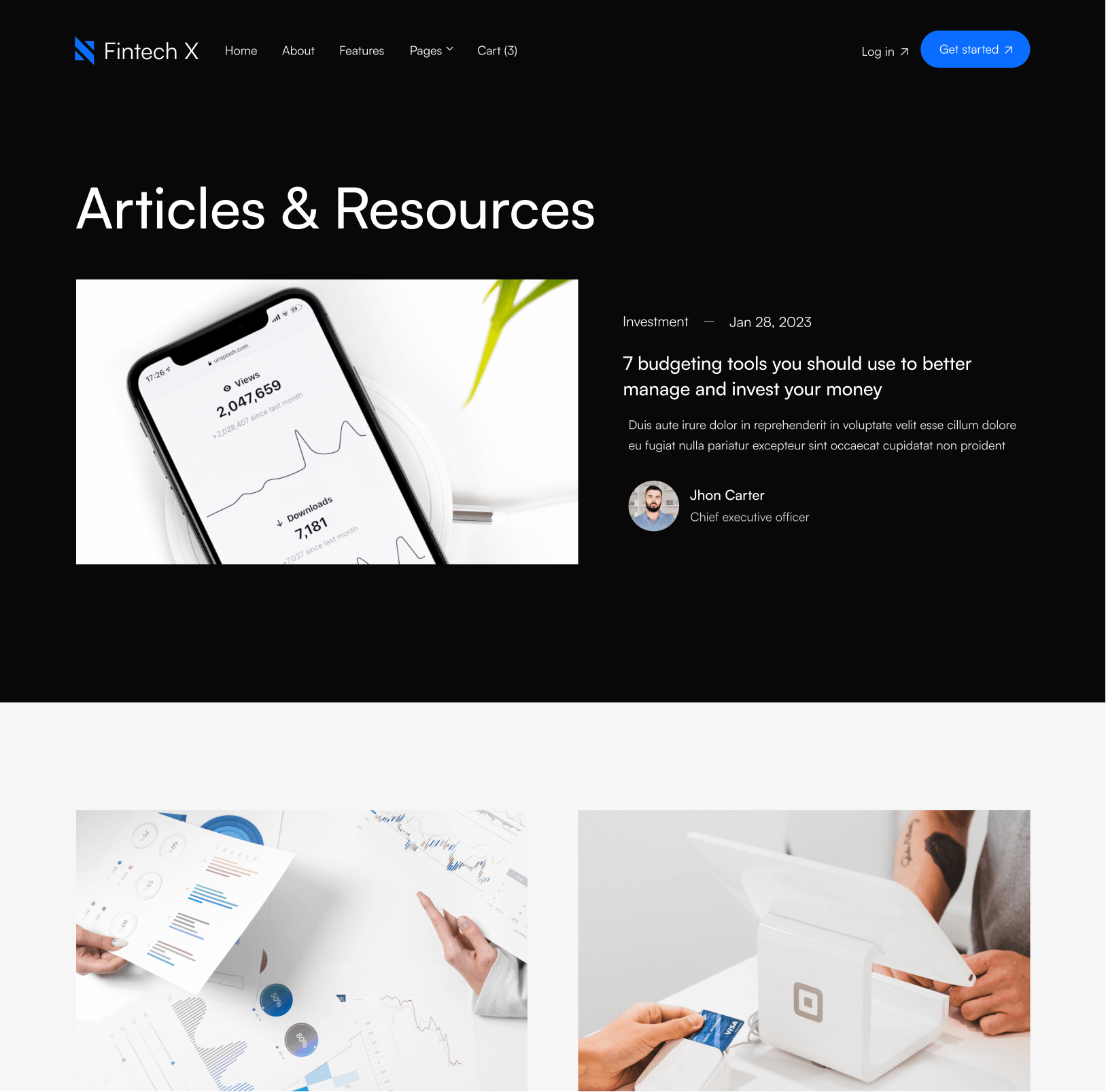 Blog V3 - Fintech X Webflow Template