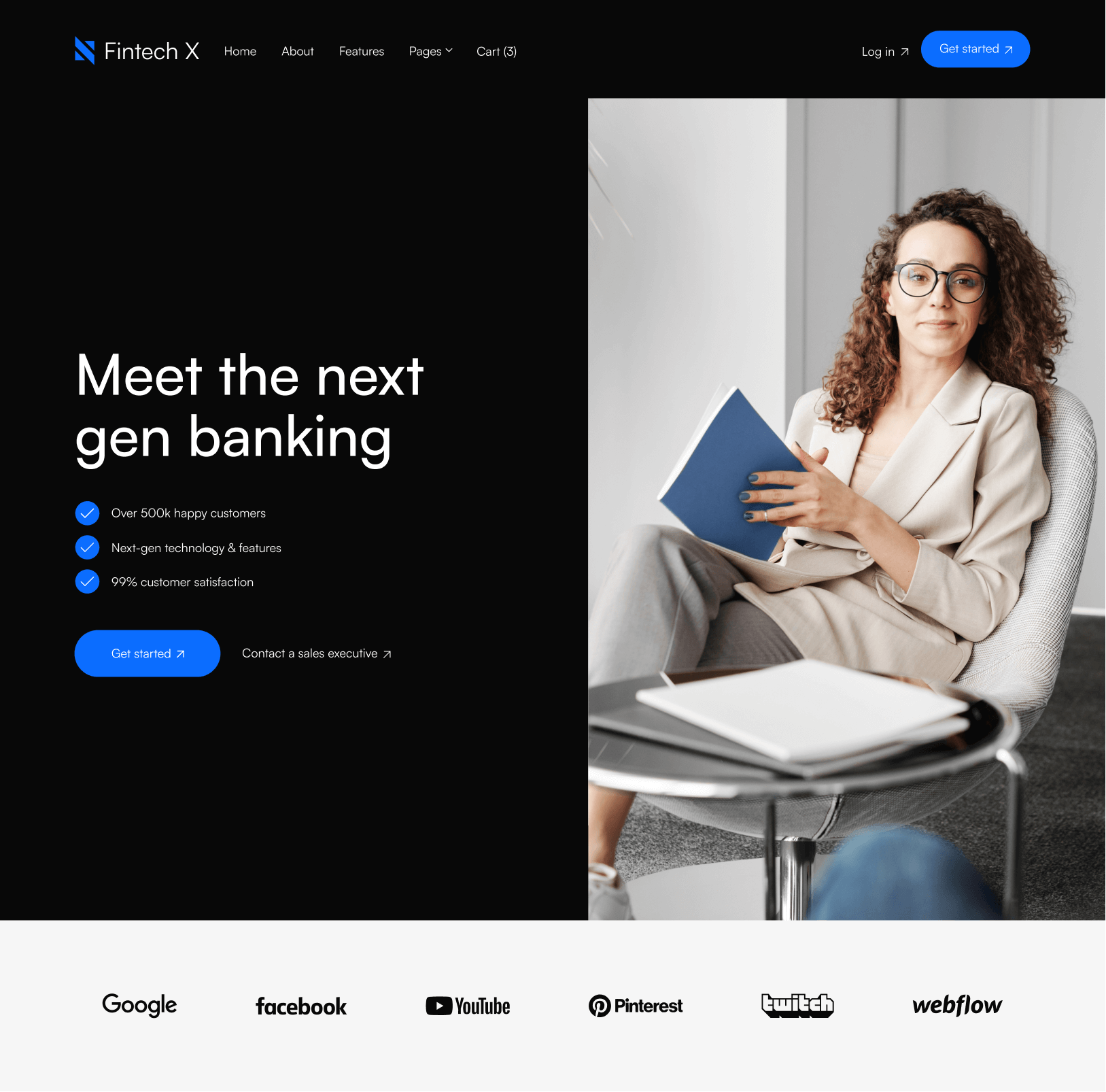 Home V3 - Fintech X Webflow Template